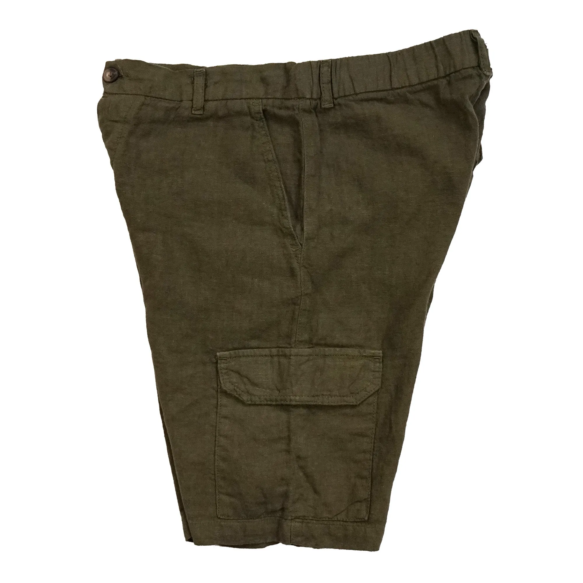 Naples Khaki Linen Cargo Shorts