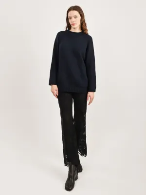 Navy Oversized Cotton Jumper