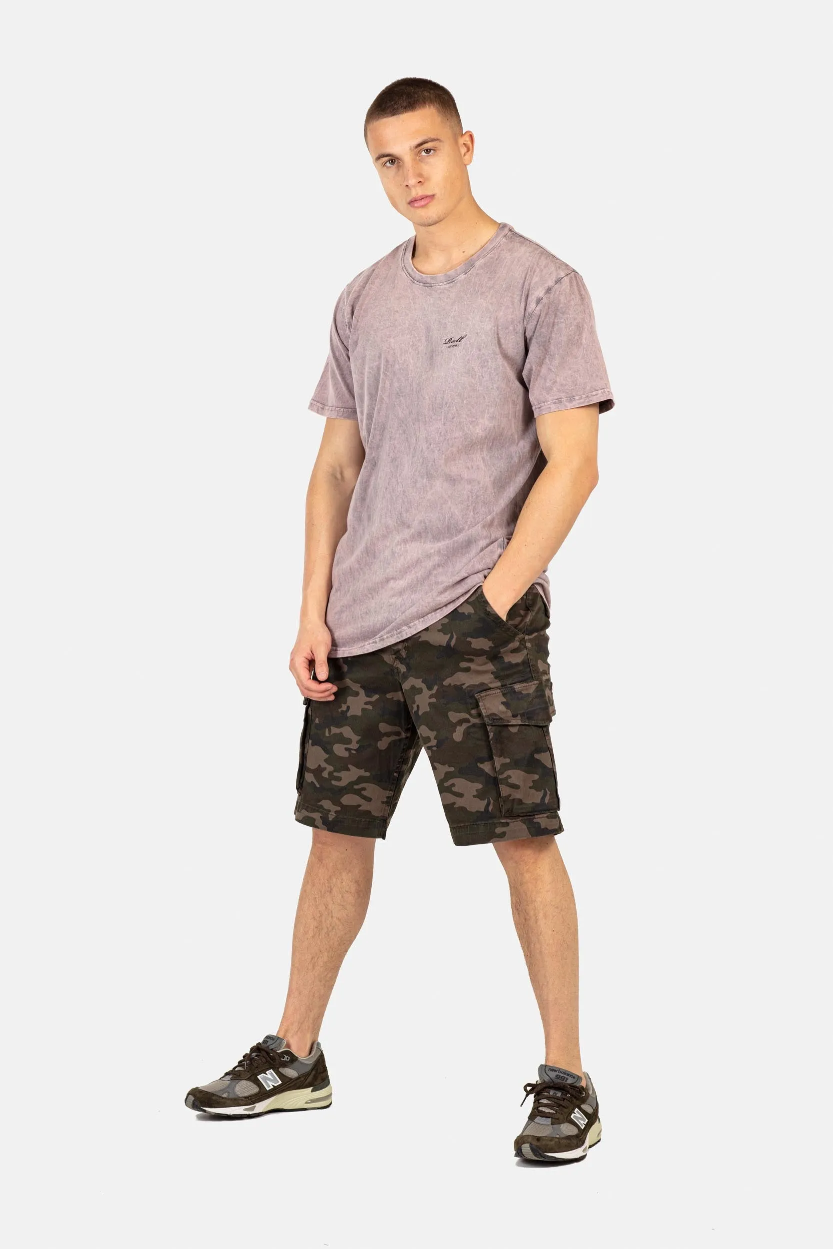 New Cargo Short - Washed Camo