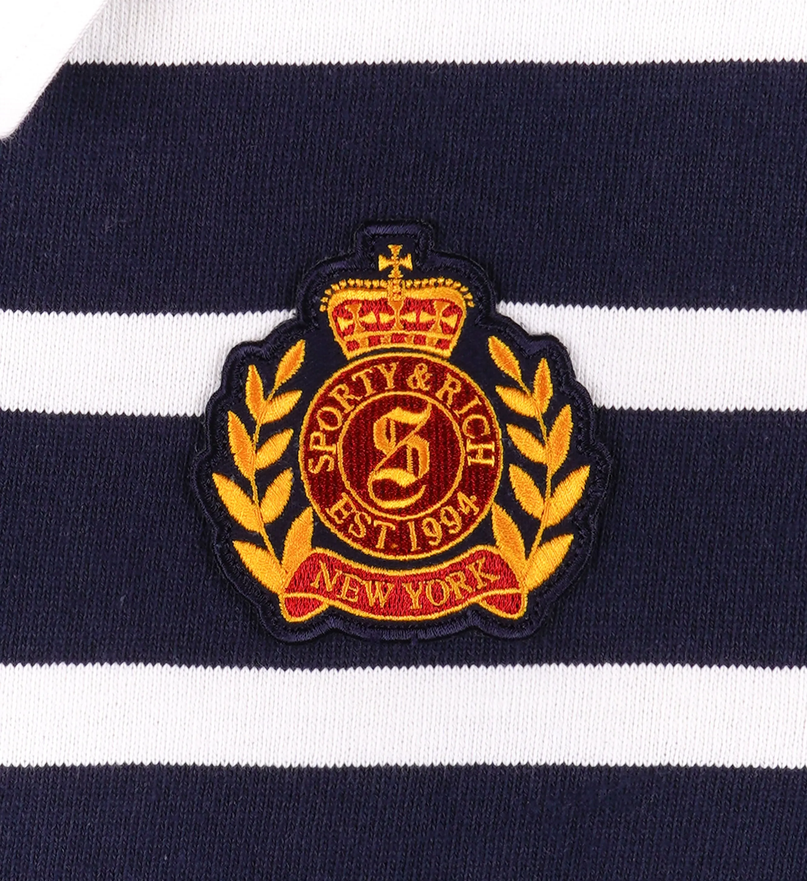 NY Crest Rugby Polo - Navy/White