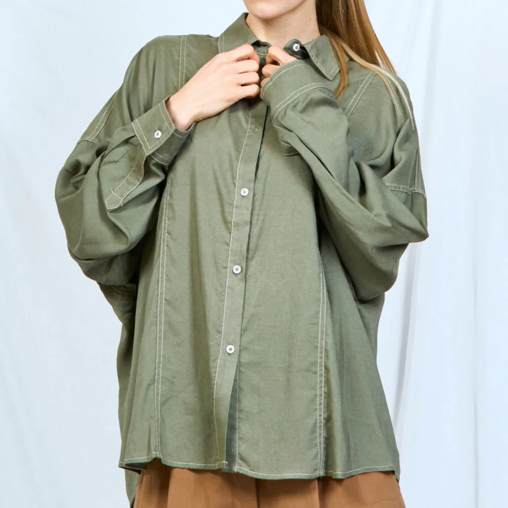 Oversized sewing patterned shirt wholesale