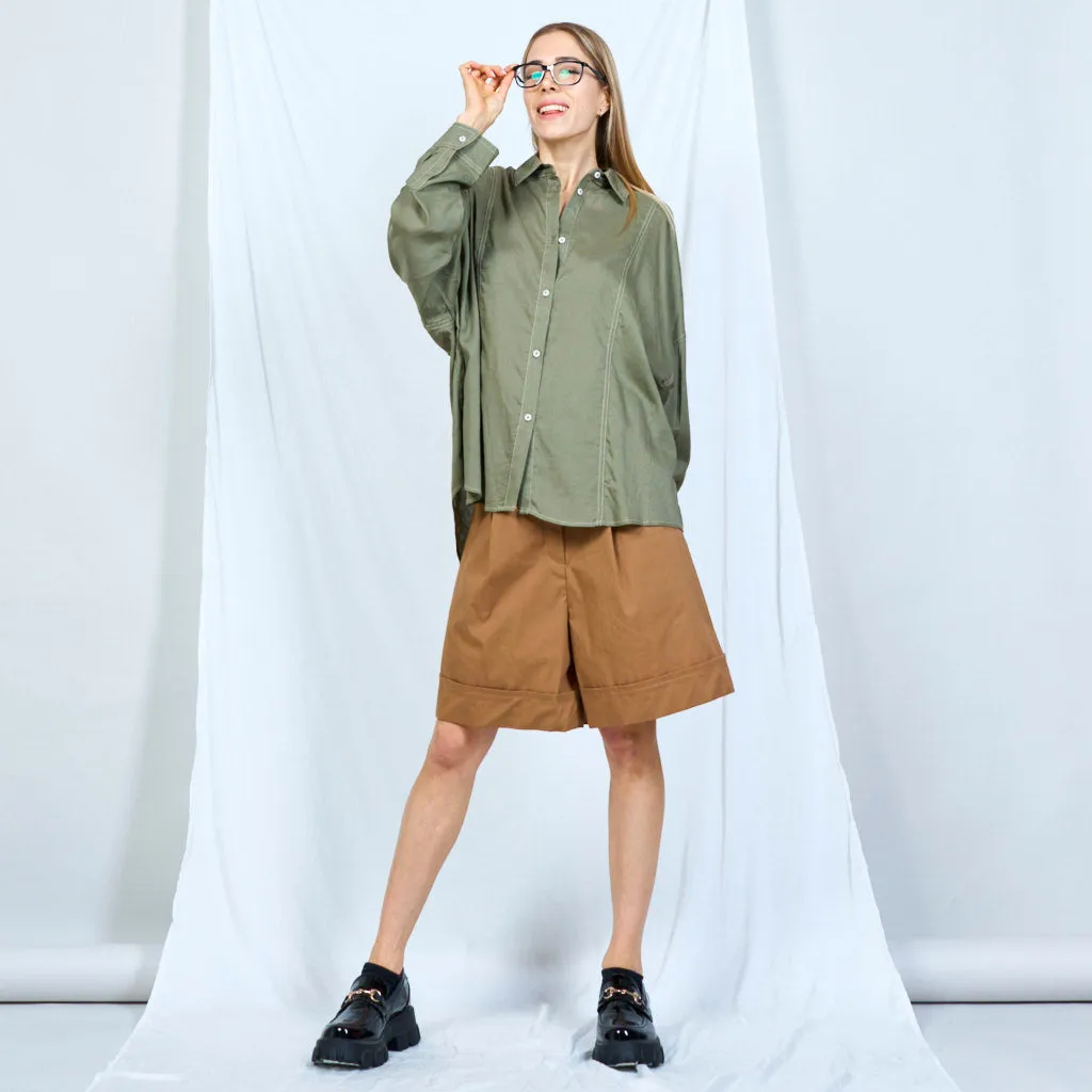 Oversized sewing patterned shirt wholesale