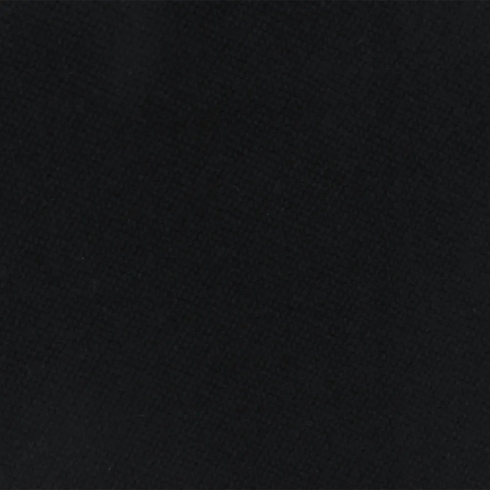 Panther Black Solid Wool-Cotton Twill Woven Coating Fabric