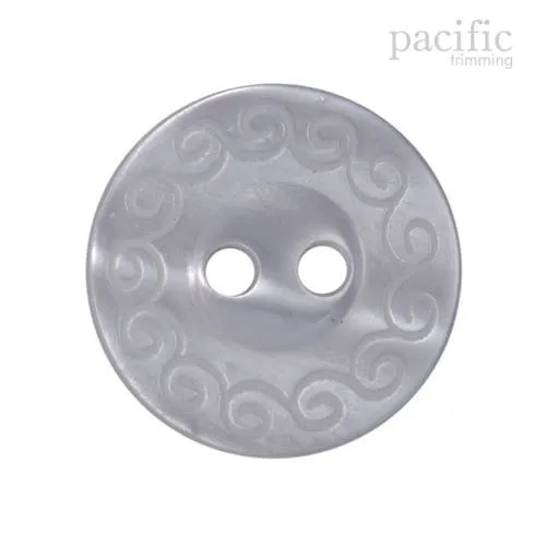 Patterned Laser Cut 2 Hole Clear Transparent Decorative Button