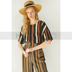 Patterned Lines Women Top