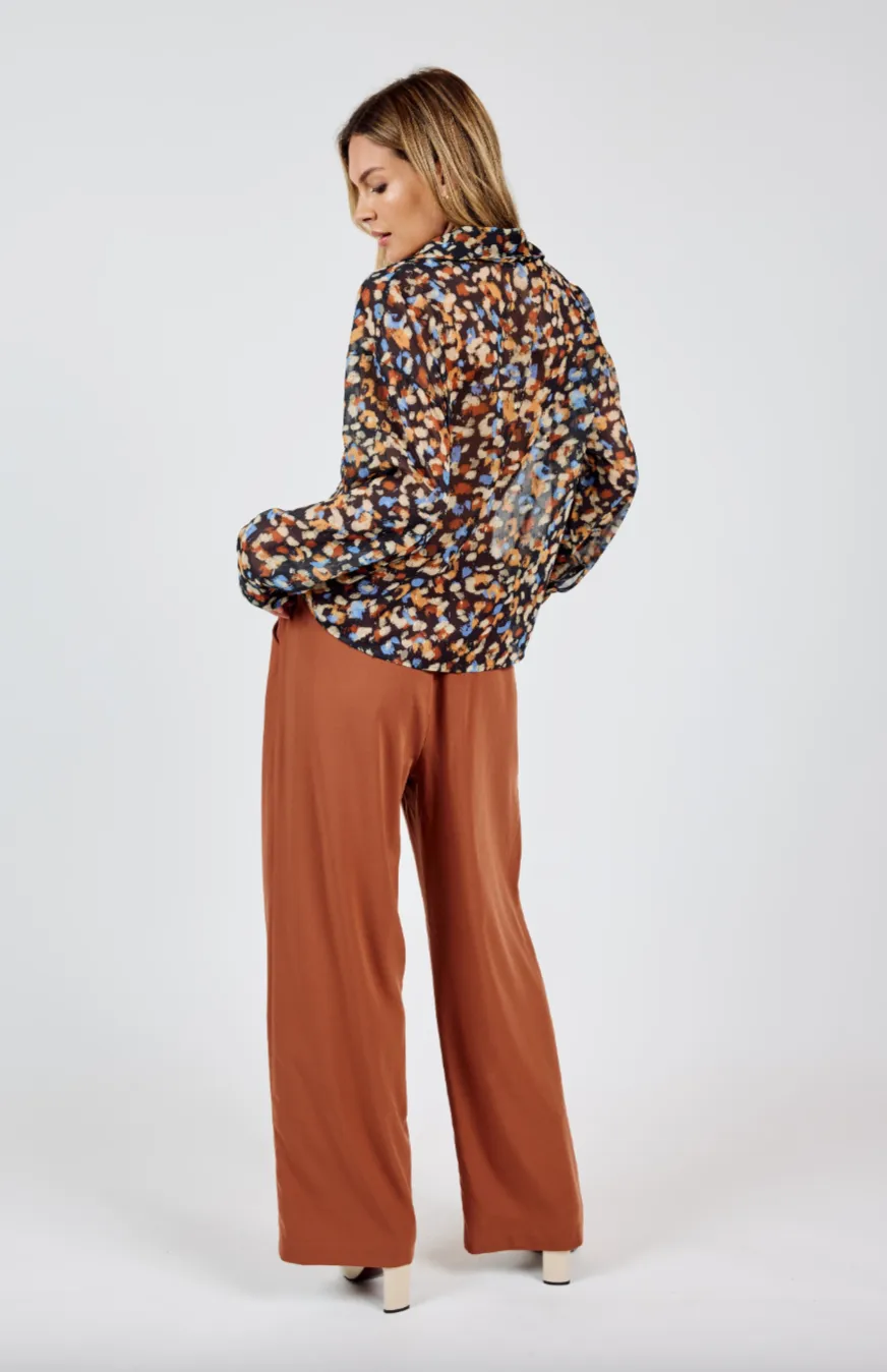 pepper front pleated pants