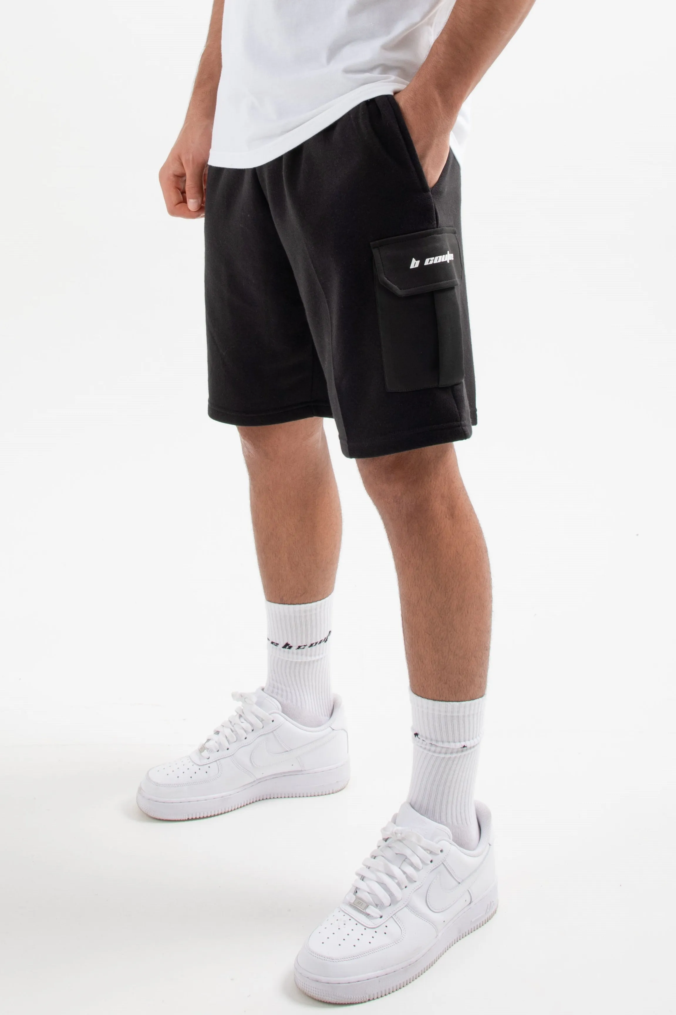 Petersham Jersey Cargo Shorts - Black