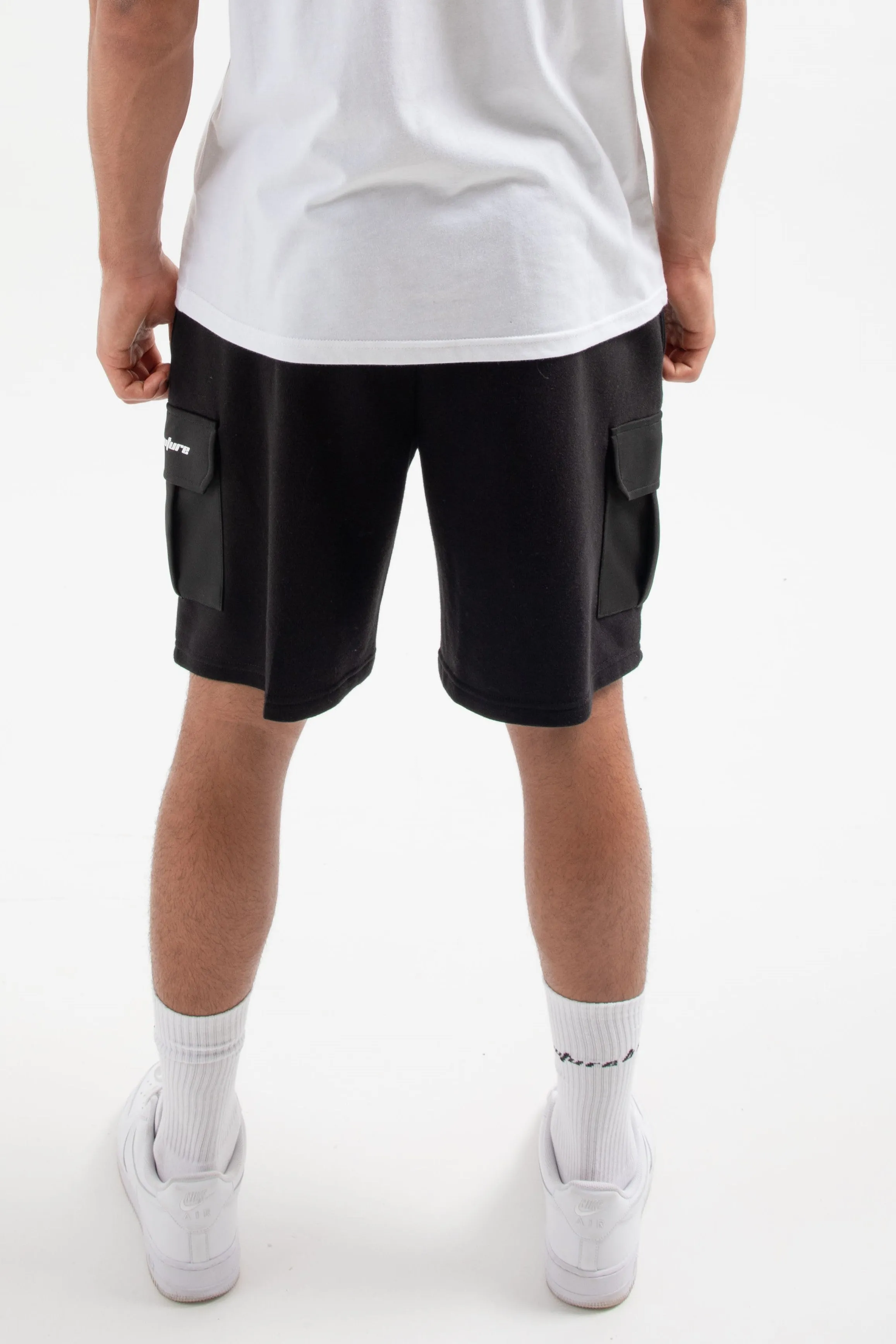 Petersham Jersey Cargo Shorts - Black