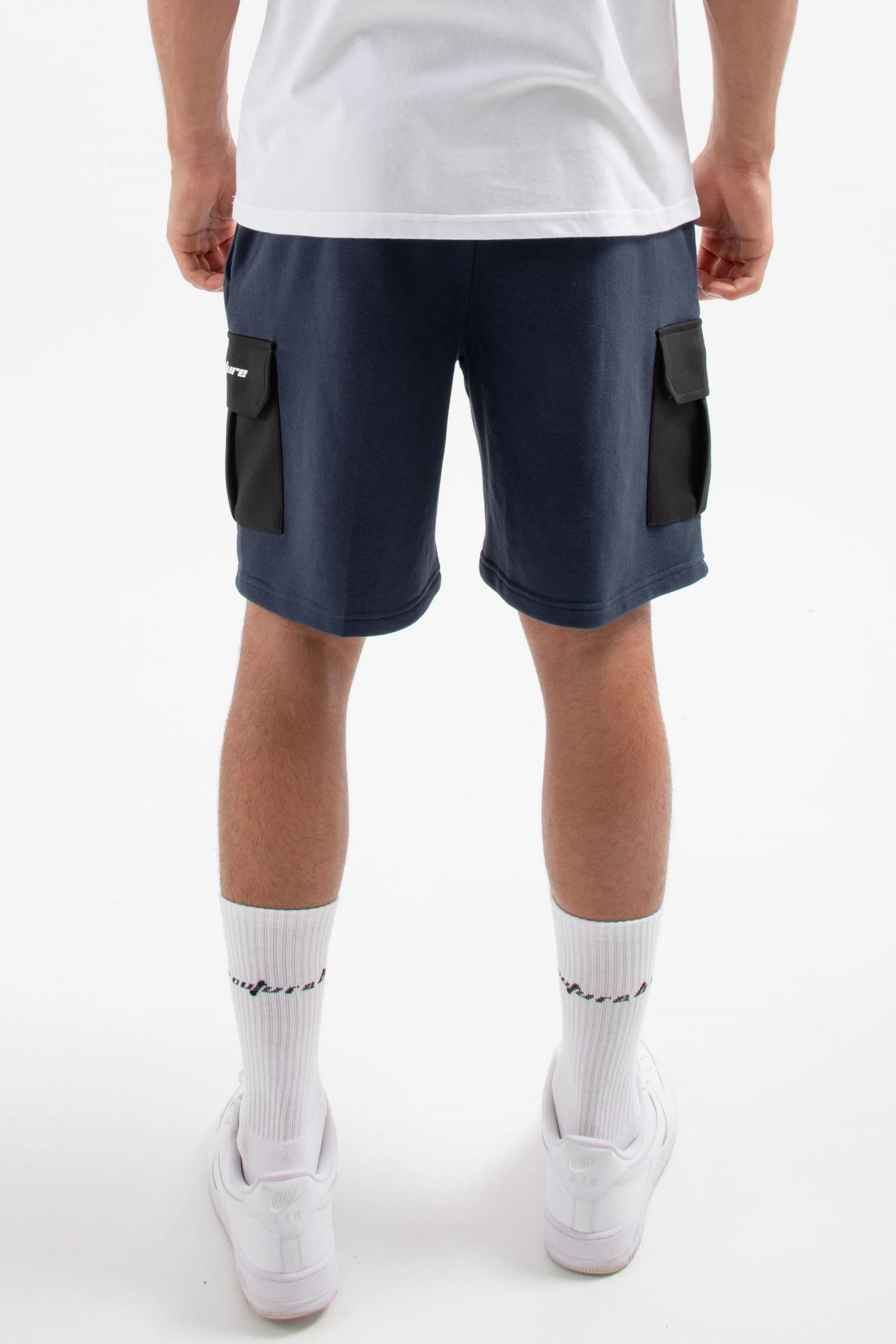 Petersham Jersey Cargo Shorts - Navy