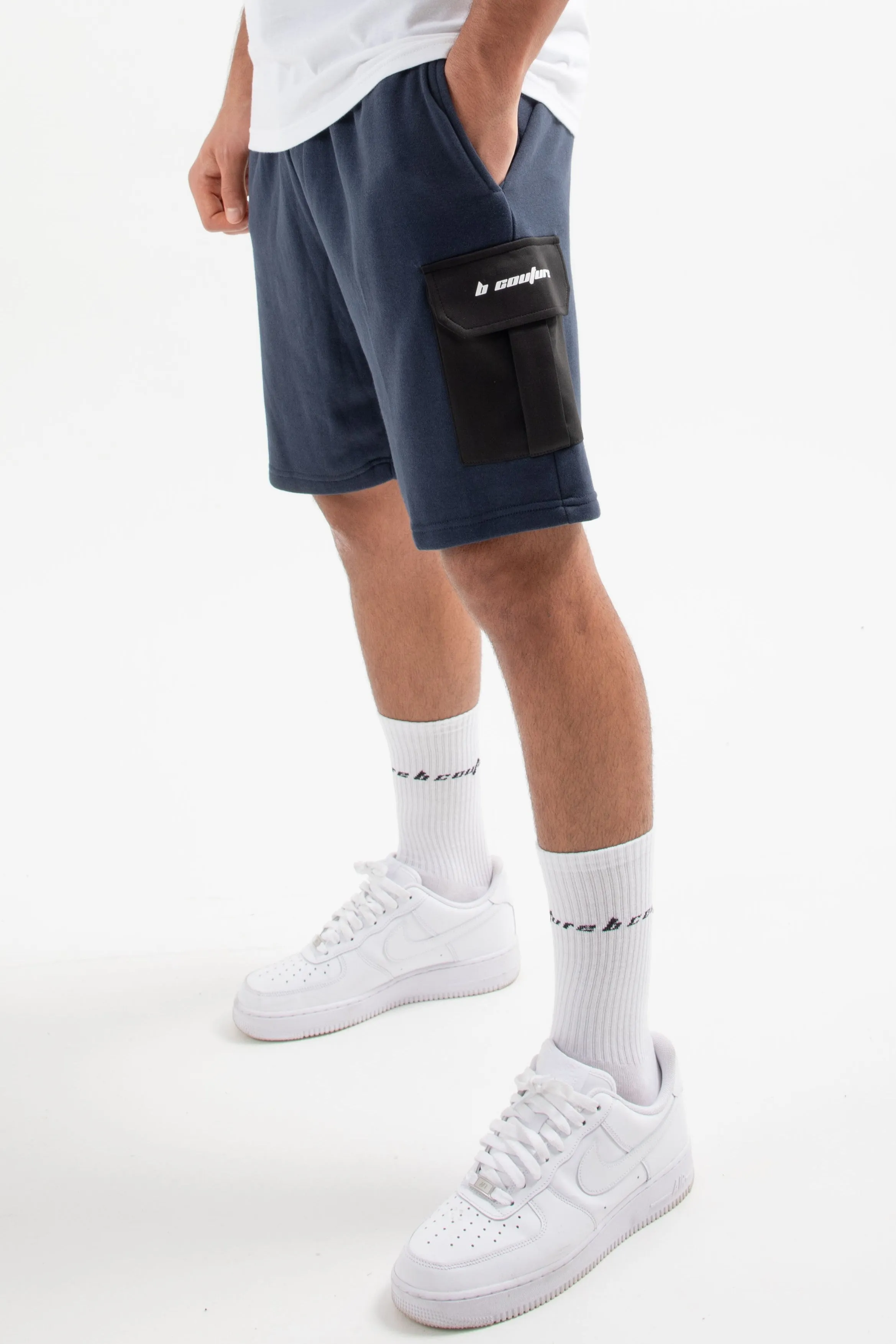 Petersham Jersey Cargo Shorts - Navy