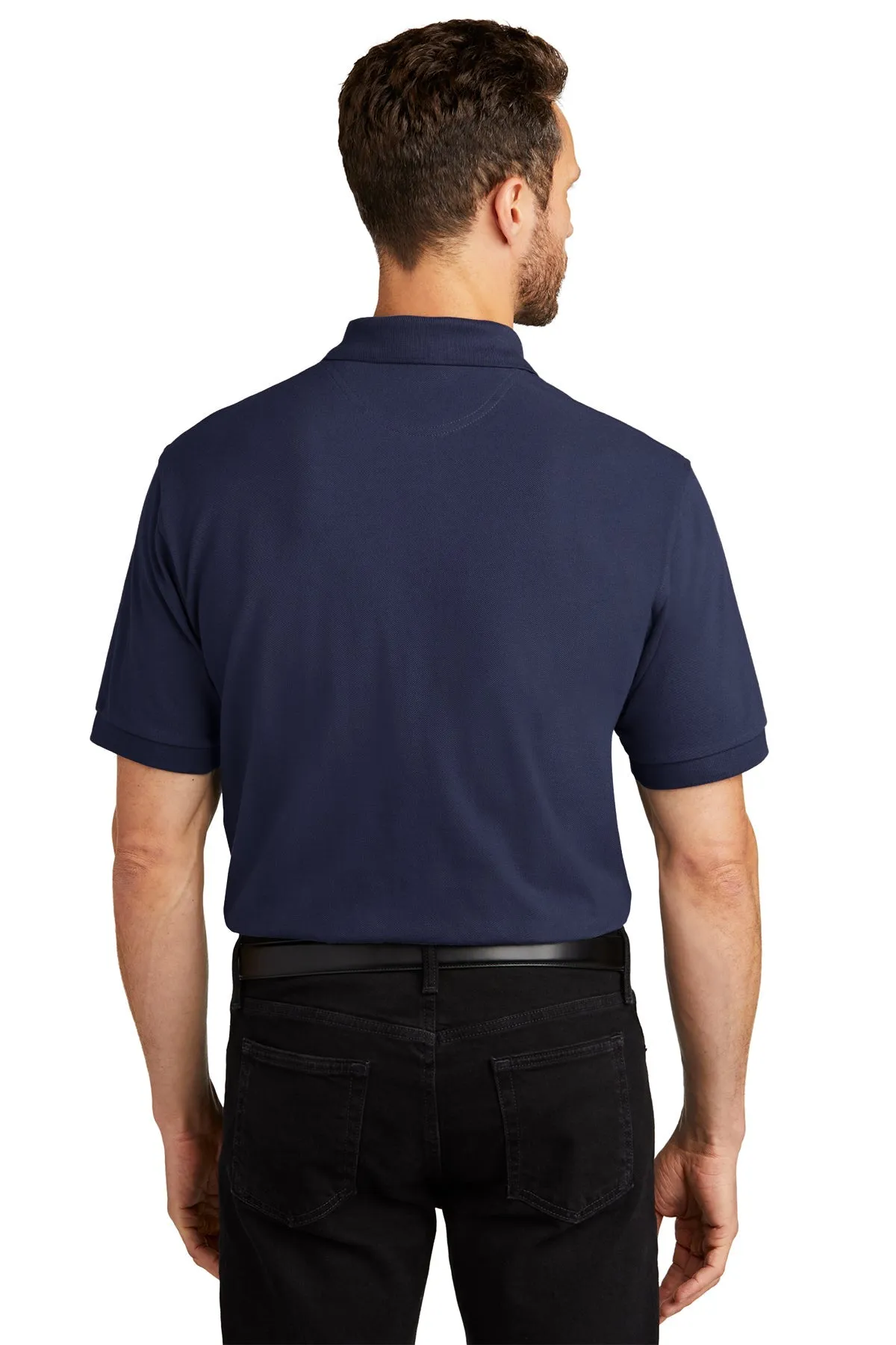 Port Authority Heavyweight Customized Cotton Pique Polos, Navy