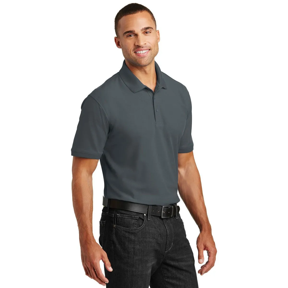 Port Authority Men's Graphite Tall Core Classic Pique Polo