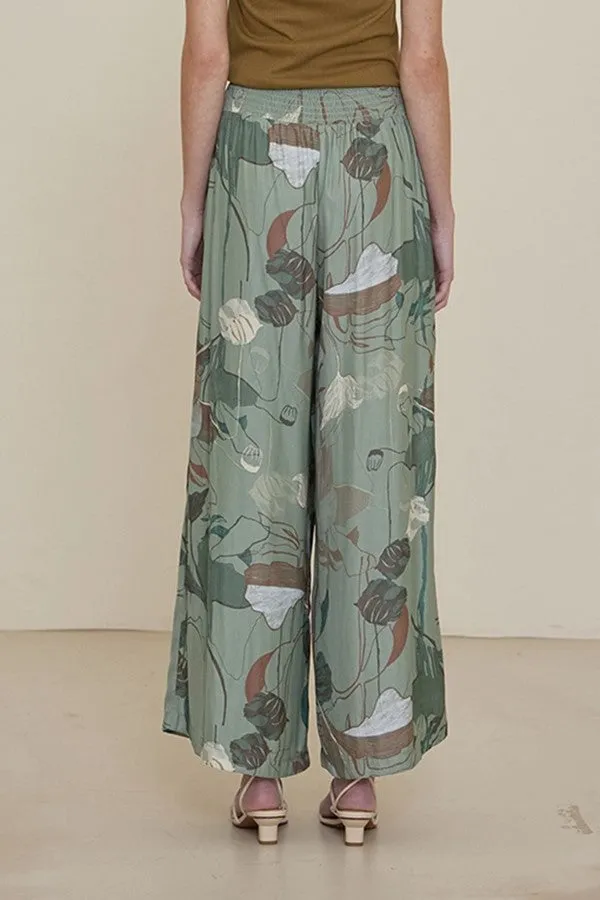 Printed Wide Leg Pant