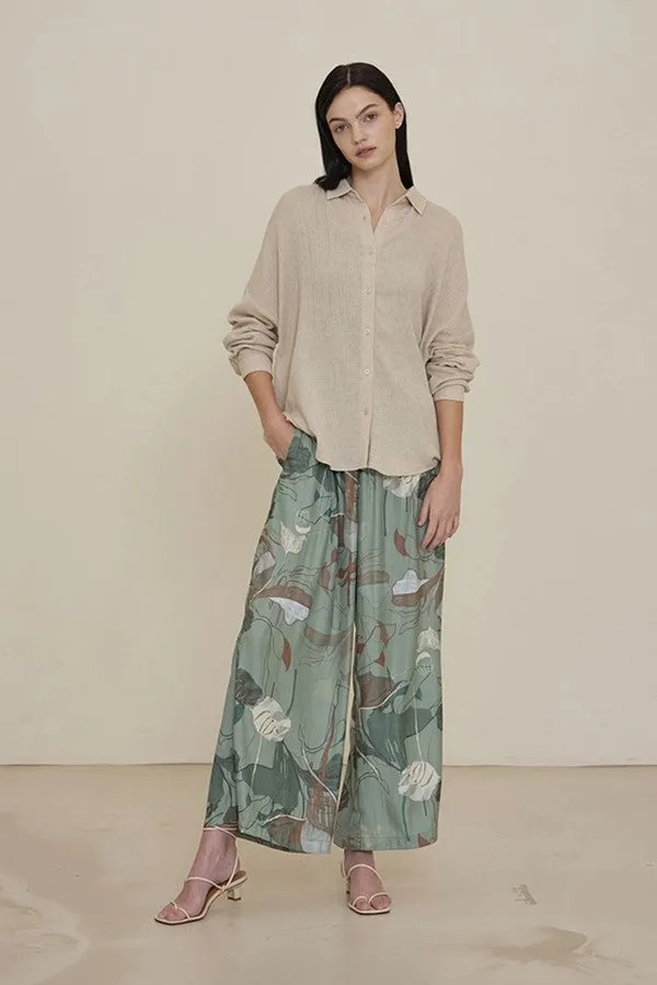 Printed Wide Leg Pant