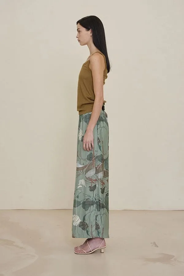 Printed Wide Leg Pant