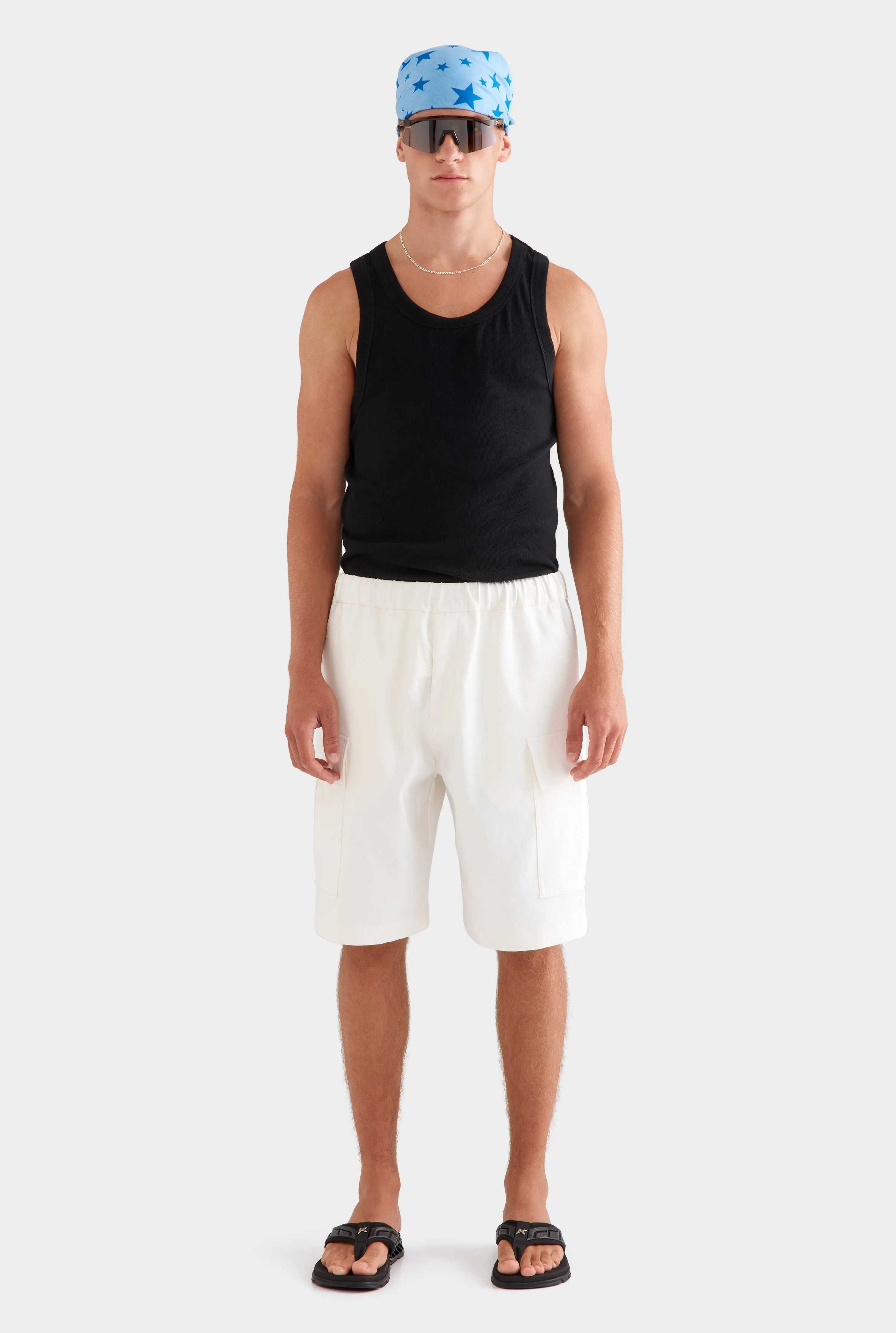 Relaxed Cargo Short -  Off White