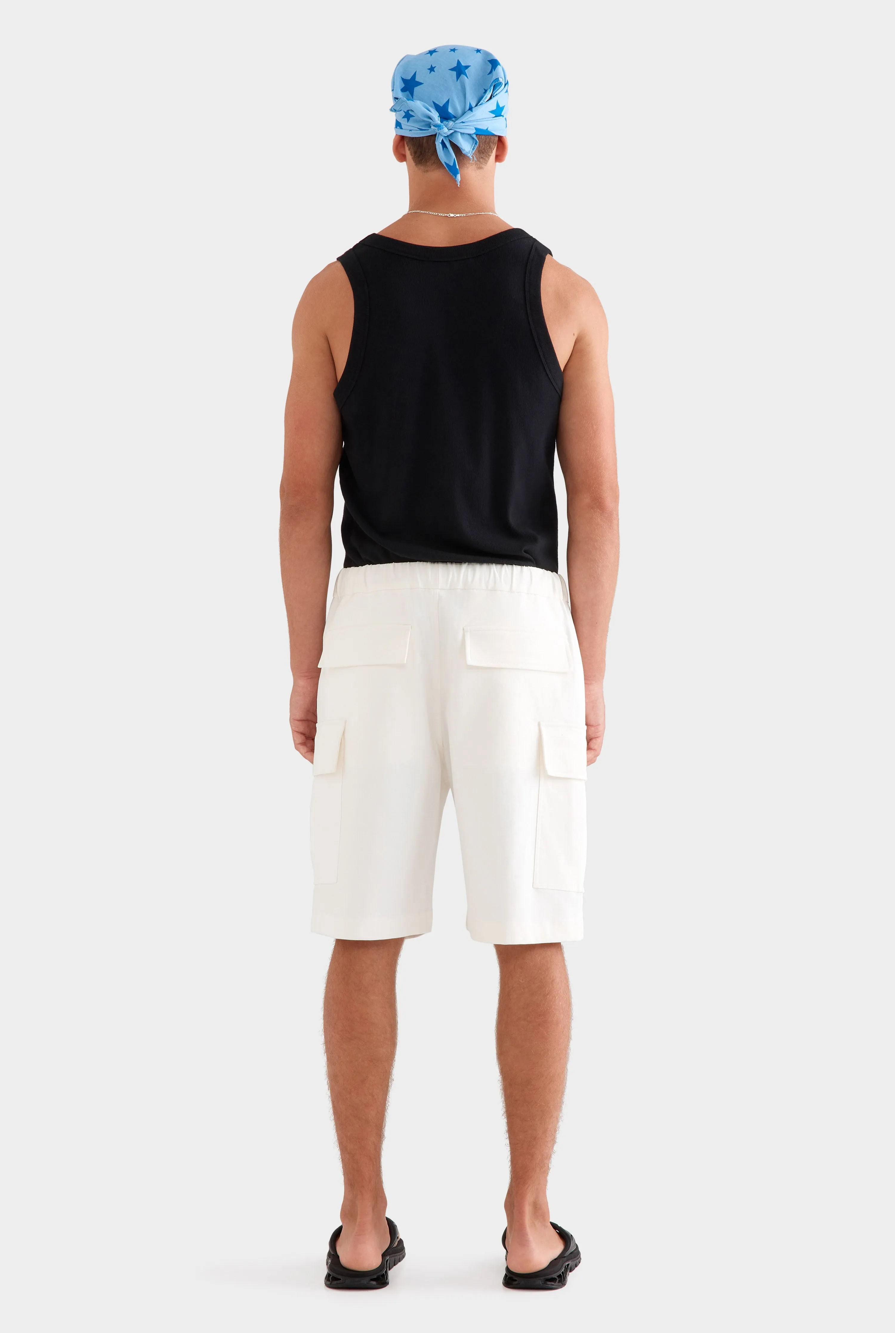 Relaxed Cargo Short -  Off White