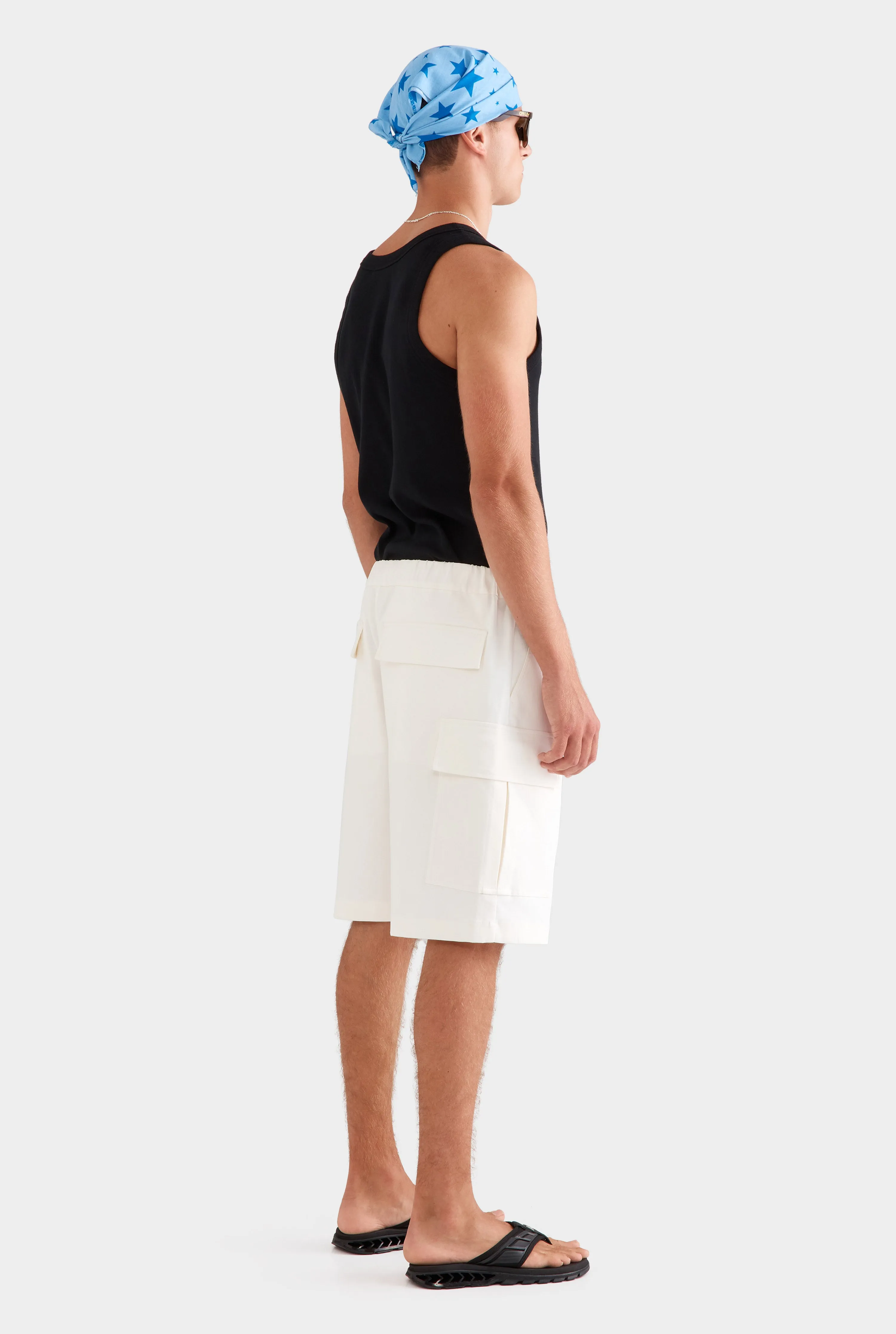 Relaxed Cargo Short -  Off White