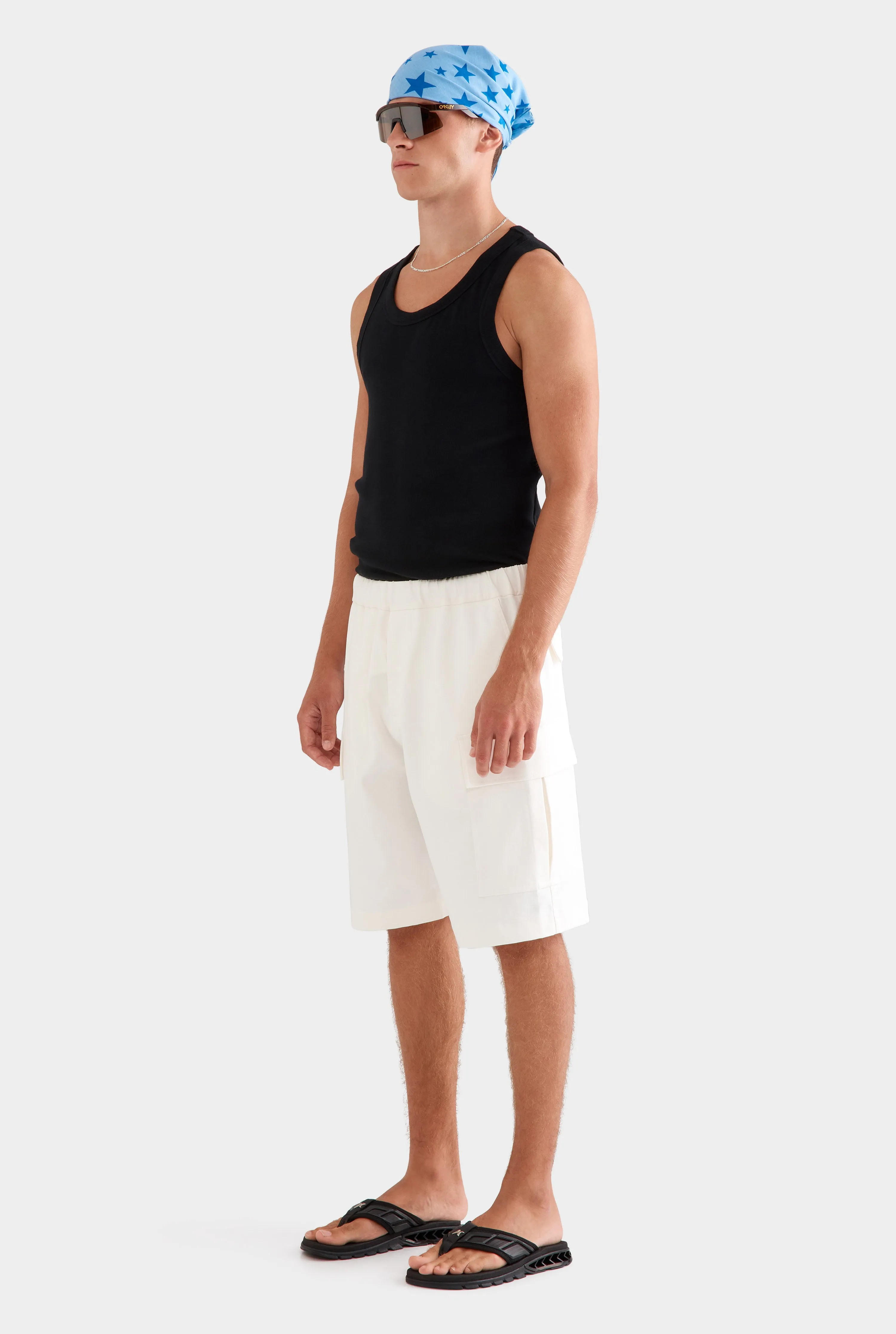 Relaxed Cargo Short -  Off White