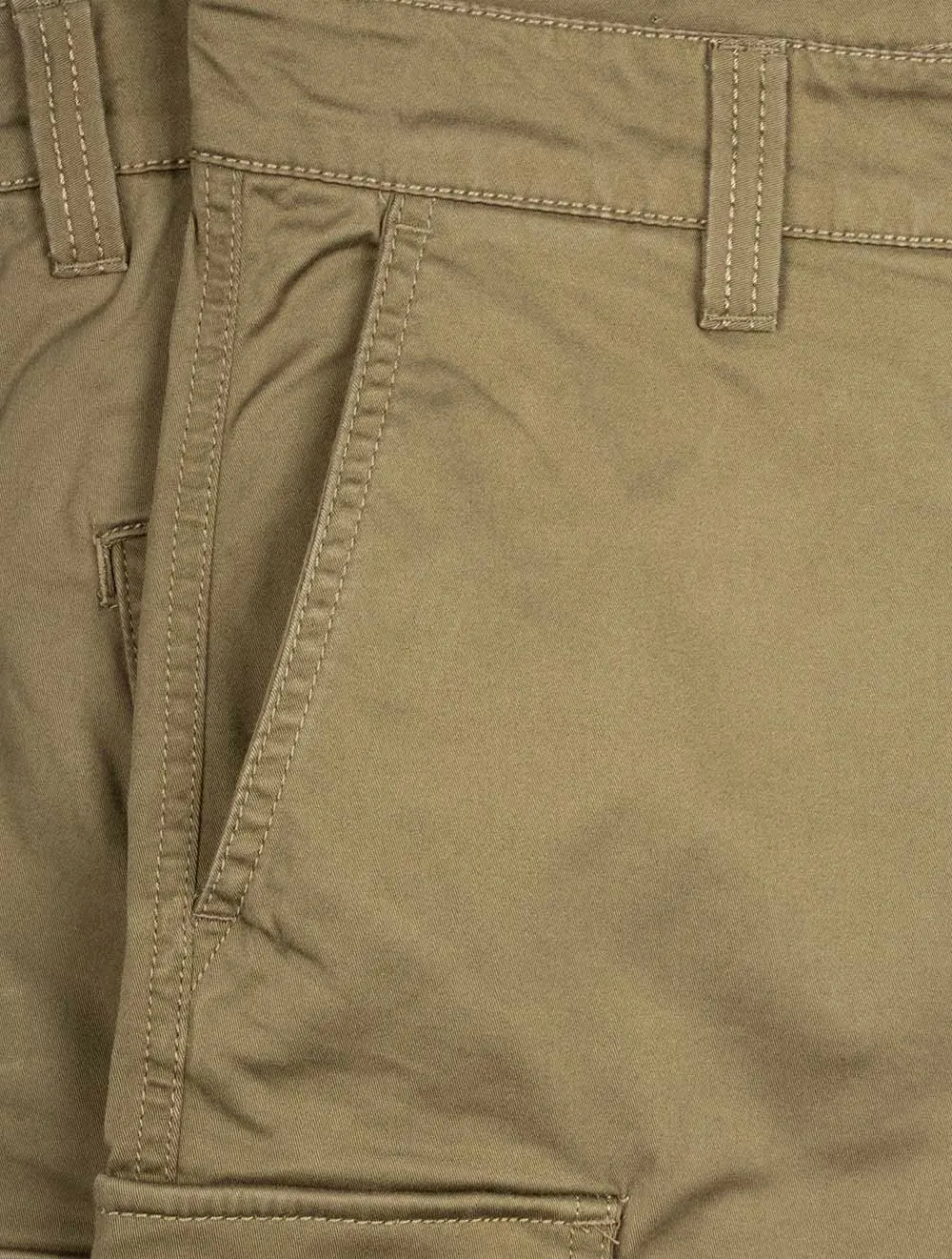 Relaxed Twill Cargo Shorts Racing Green