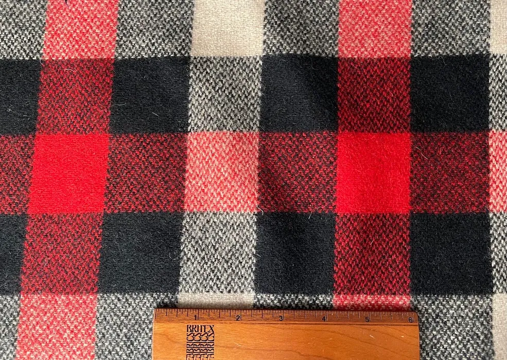 Rustic Vintage-Inspired Campfire Check Wool