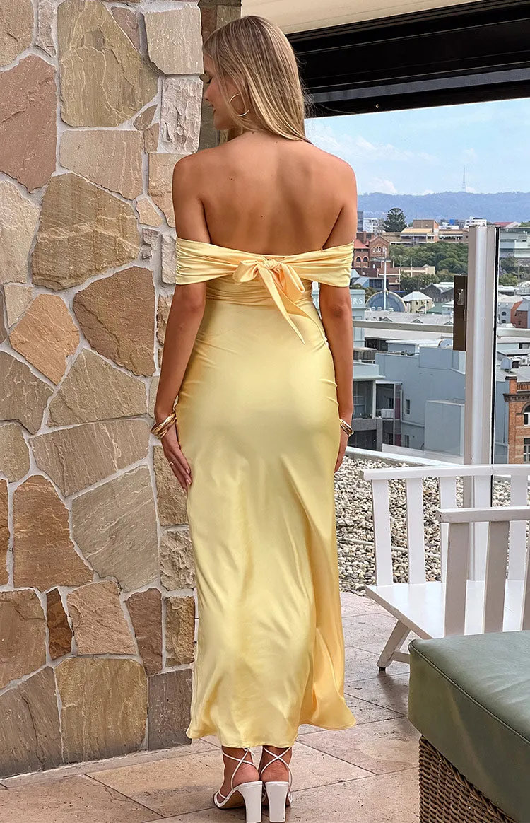 Seraphina Yellow Off The Shoulder Maxi Dress