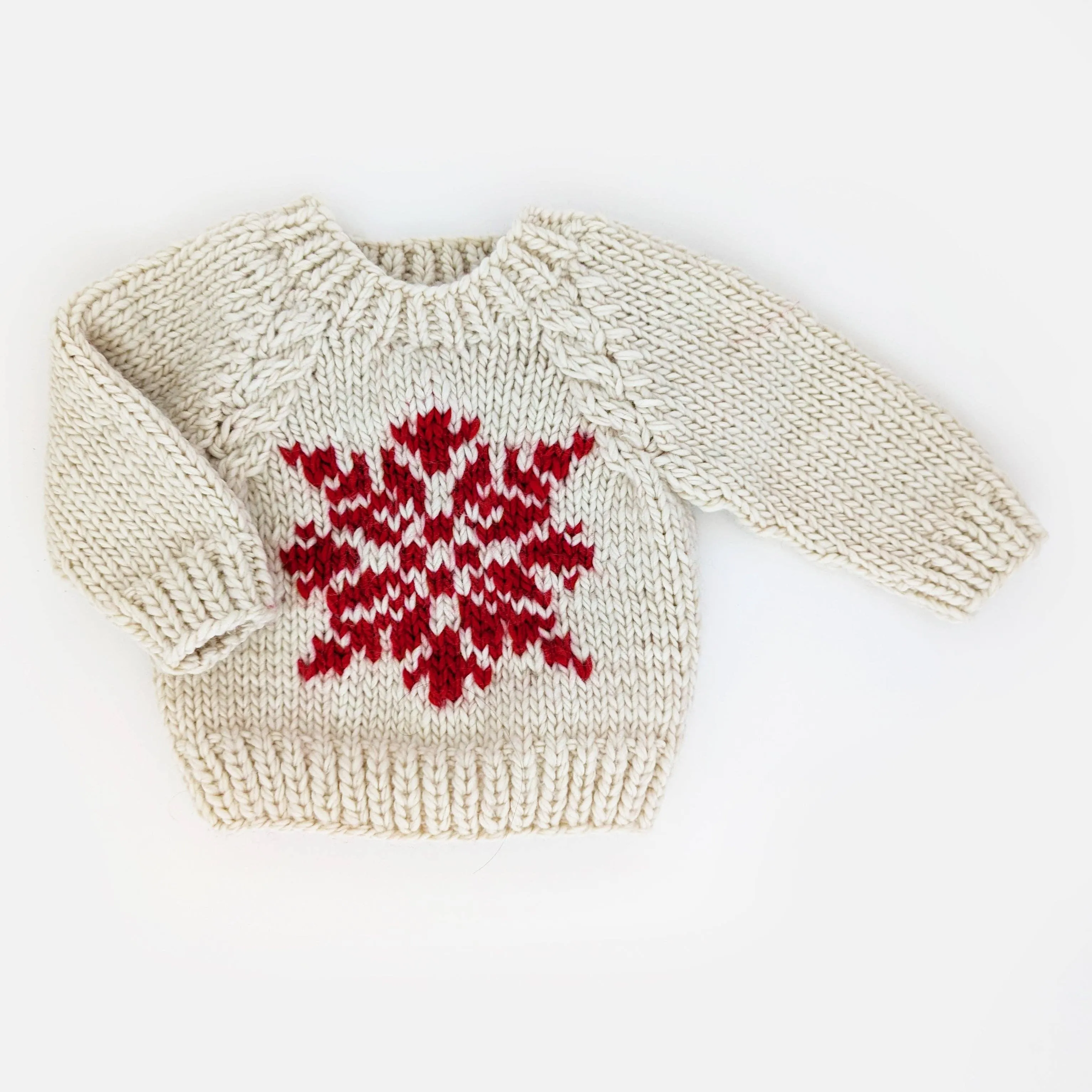 Snowflake Natural Crew Neck Sweater for Baby & Toddler