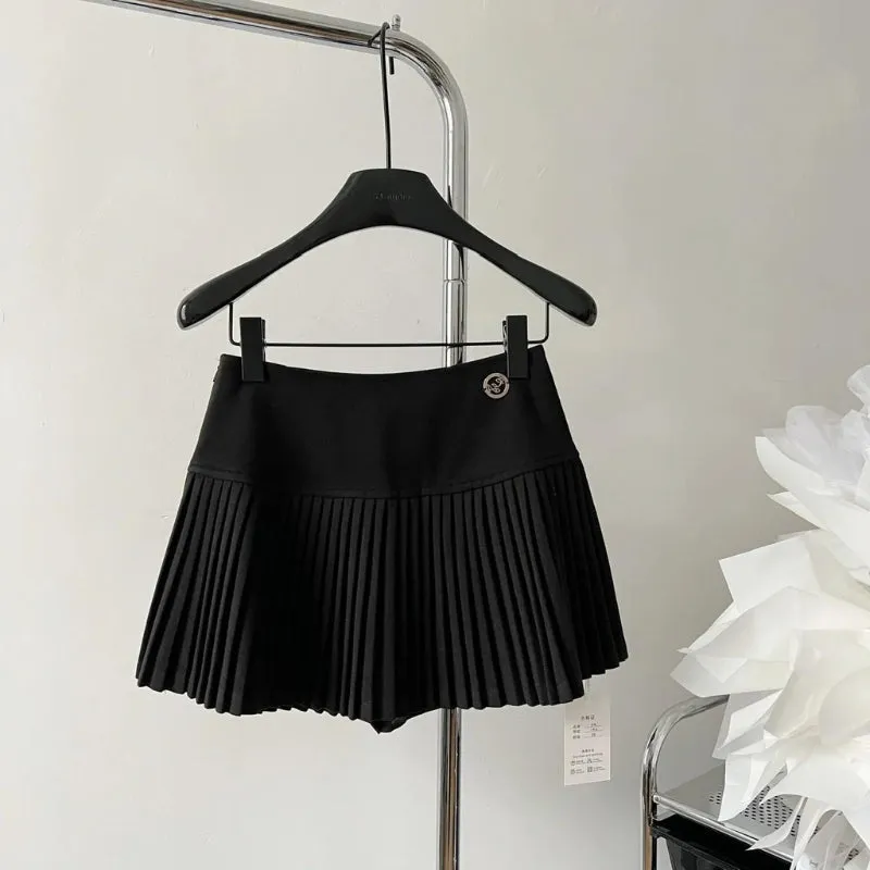 Soft Girl Pleated High Rise Mini Skort