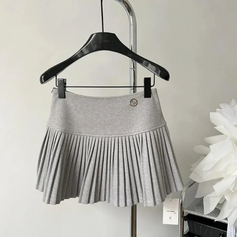 Soft Girl Pleated High Rise Mini Skort