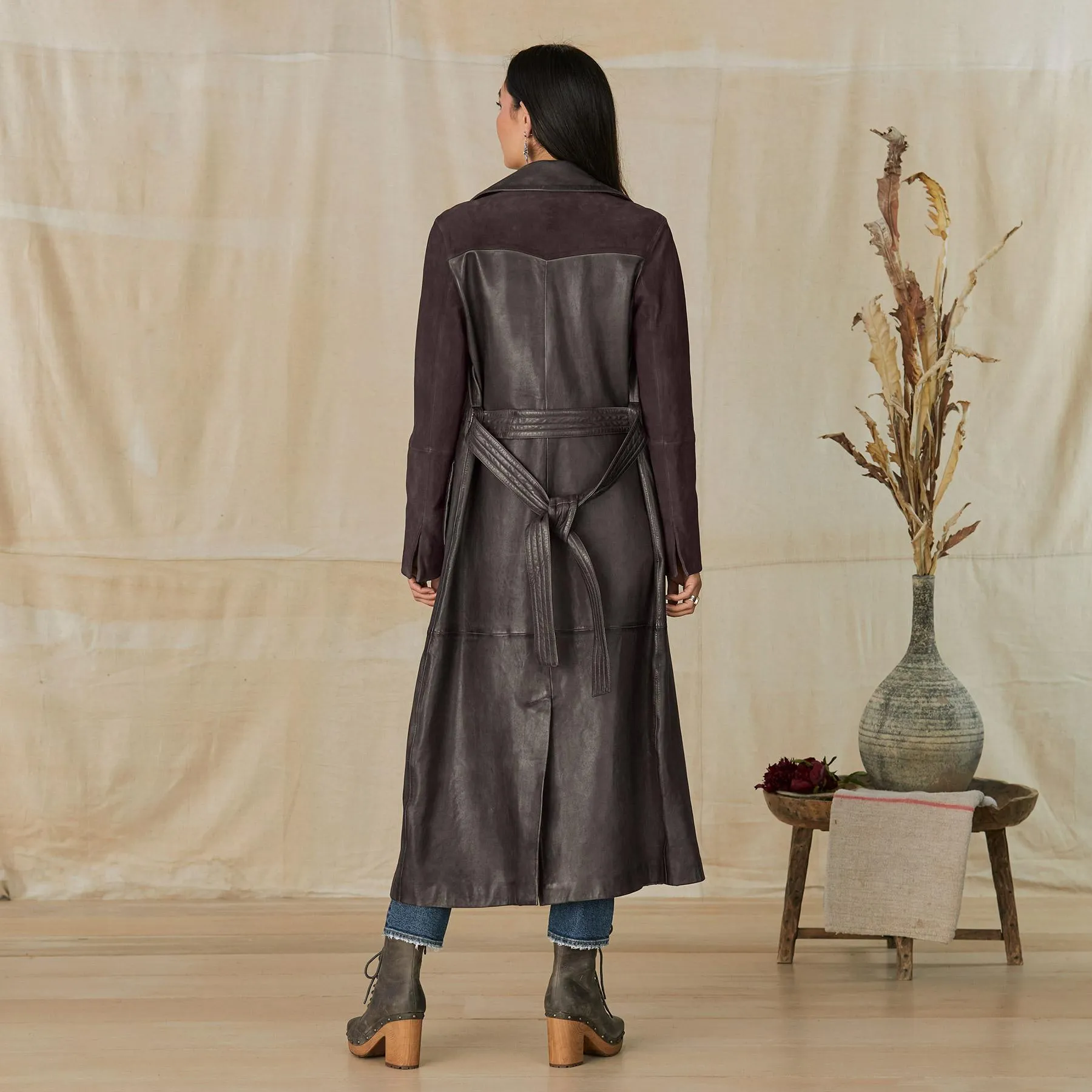 Starla Leather Trenchcoat