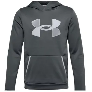 UNDER ARMOUR KID'S ARMOUR FLEECE HOODIE - GREY/TEAL