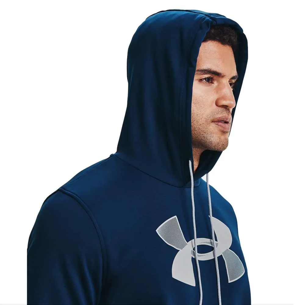 UNDER ARMOUR MEN'S ARMOUR FLEECE BIG LOGO HOODIE - NAVY/BLACK