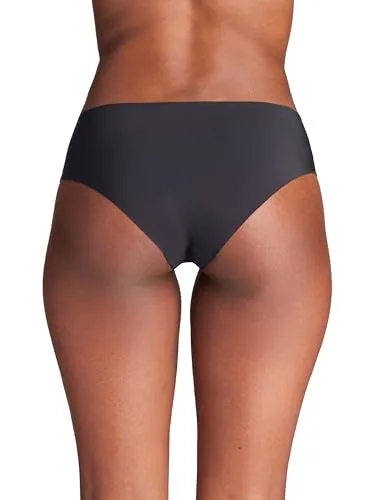 Under Armour Womens 3-Pack Pure Stretch No Show Hipster Underwear, All-Day Comfort & Ultra-Soft Fit, Black