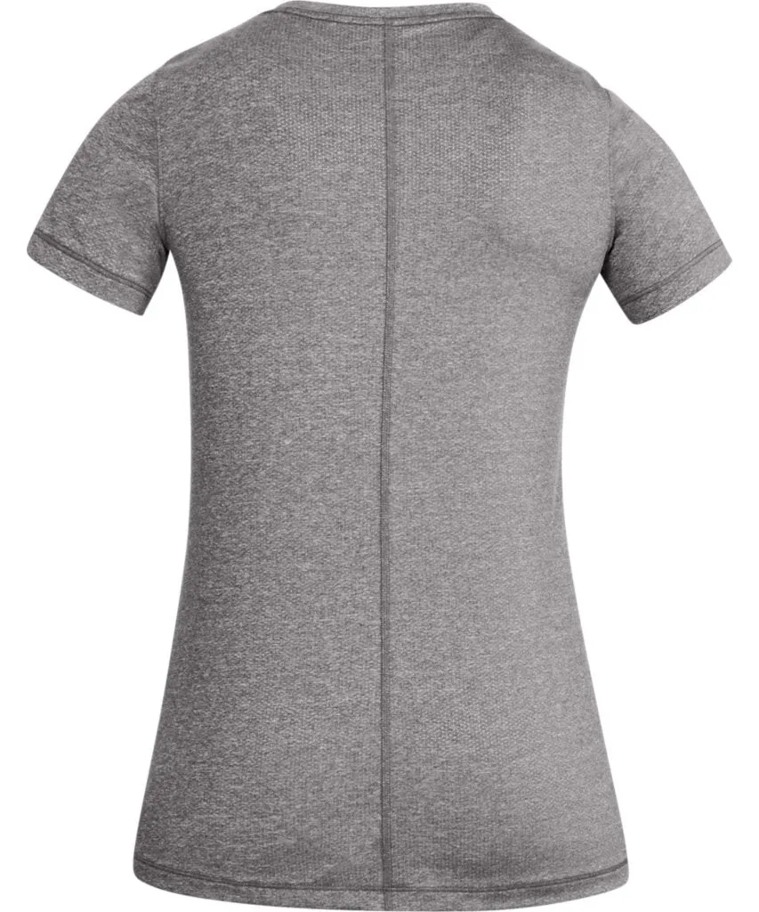 UNDER ARMOUR WOMEN'S HEATGEAR T SHIRT- GREY