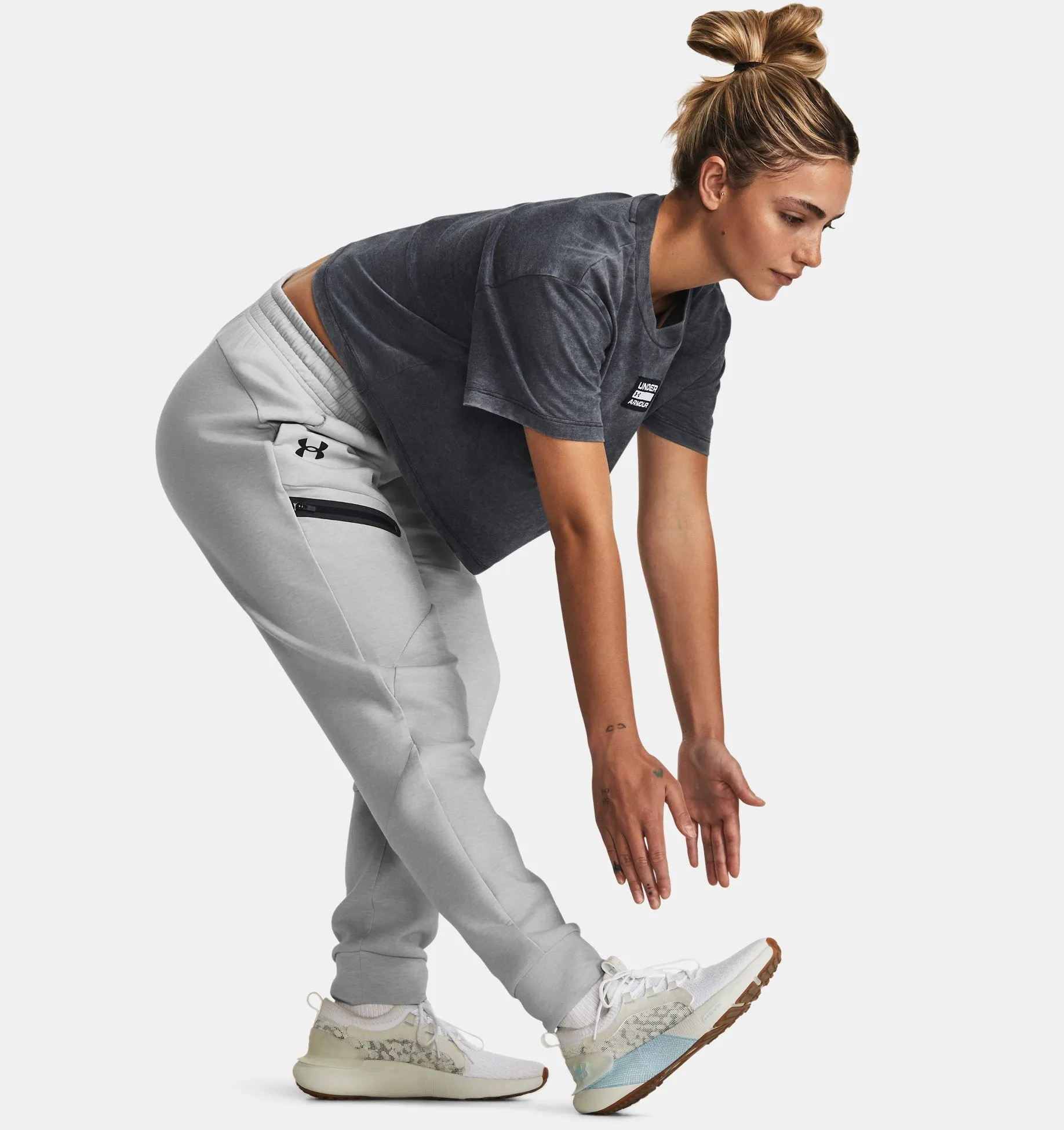 Under Armour Womens Unstoppable Fleece Jogger - Gray