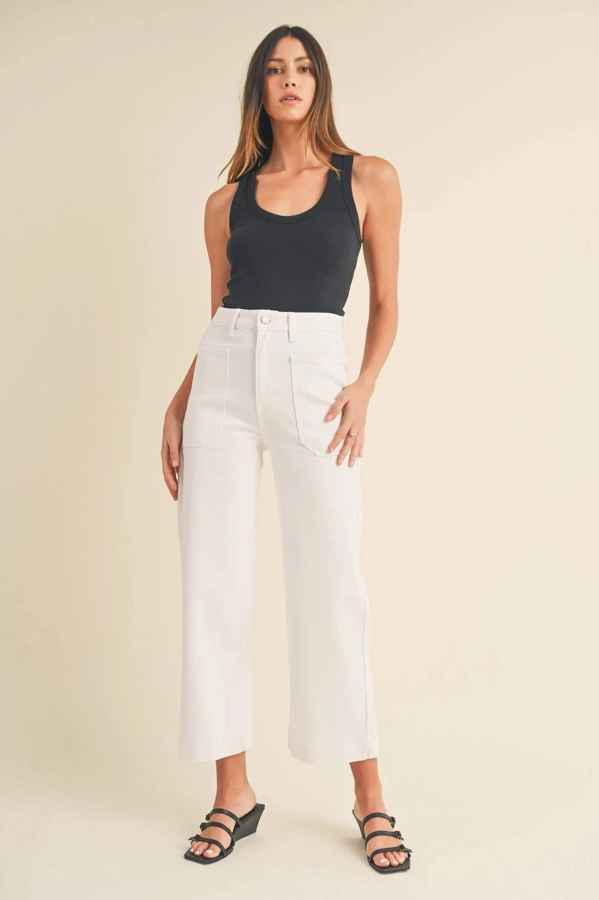 White Utility Pant by Just Black Denim