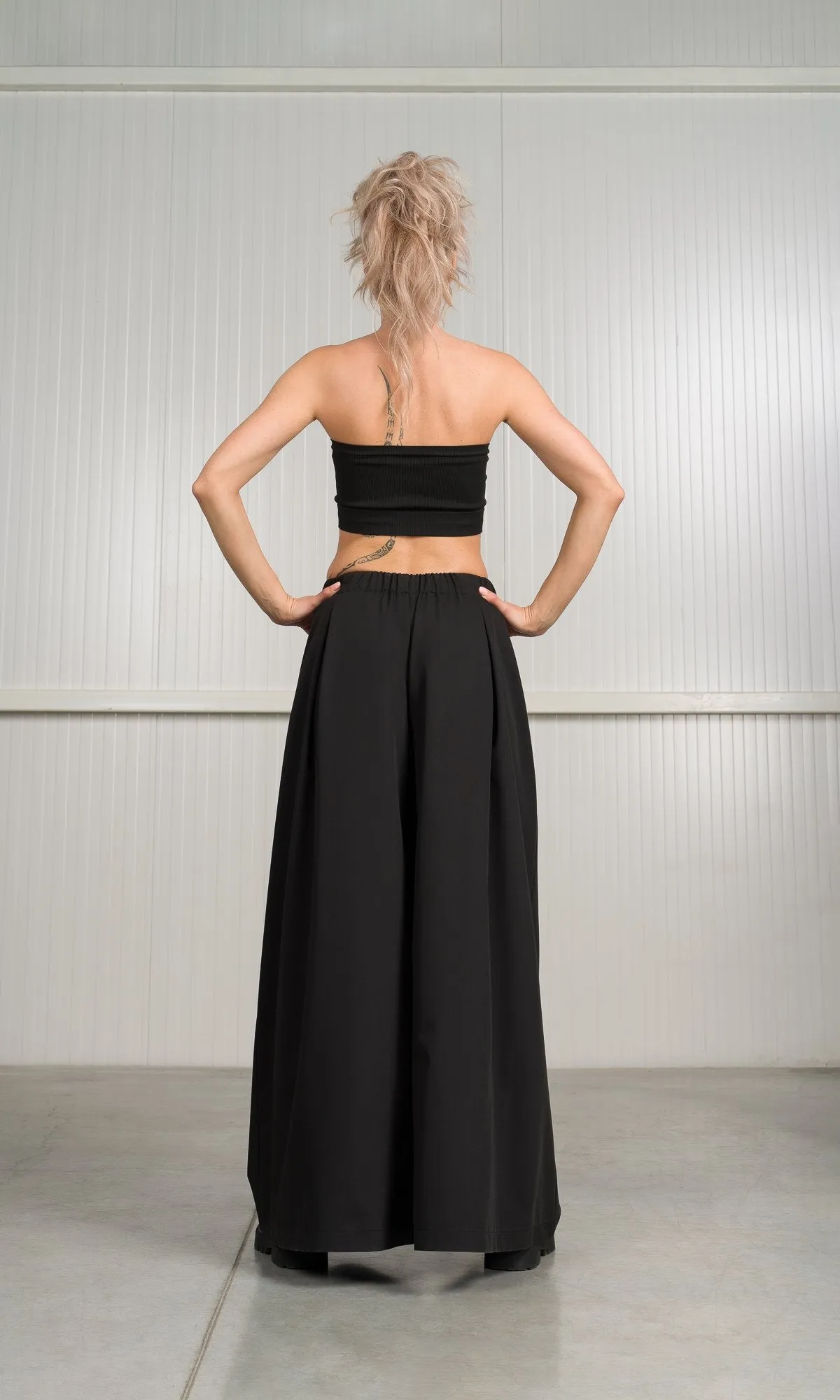 Wide Leg Skirt Pants