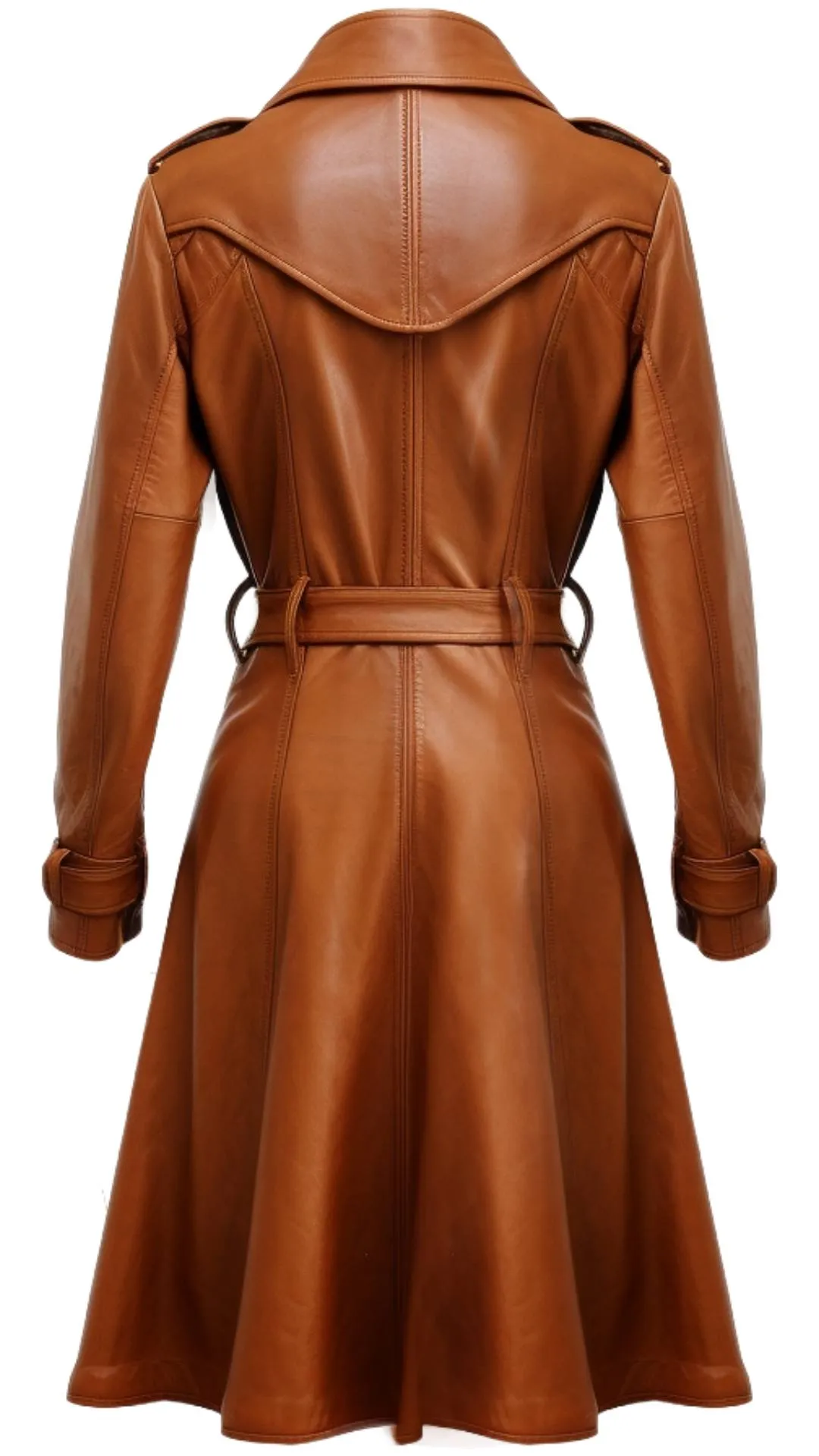 Women Tan Leather Coat - Leather Coat for Women