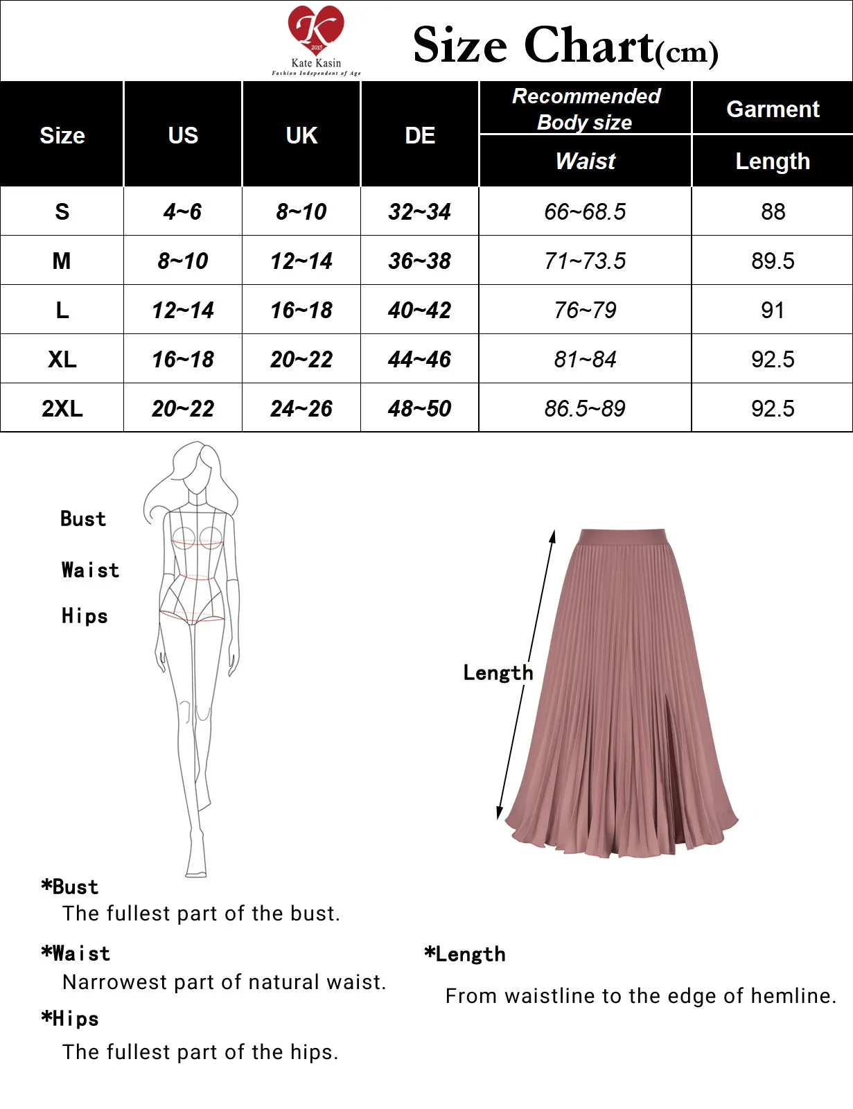 Women's High Waist Pleated A-Line Swing Skirt