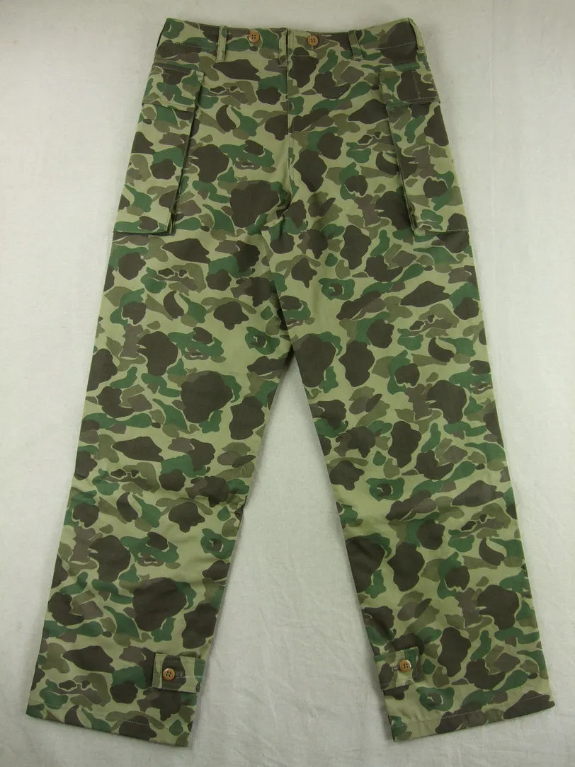 WWII US Army Camo HBT Utility Trousers Pants