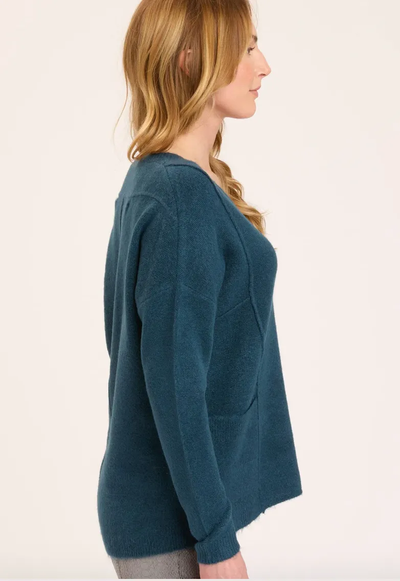 XCVI  Chunky Seams Sweater-Teal