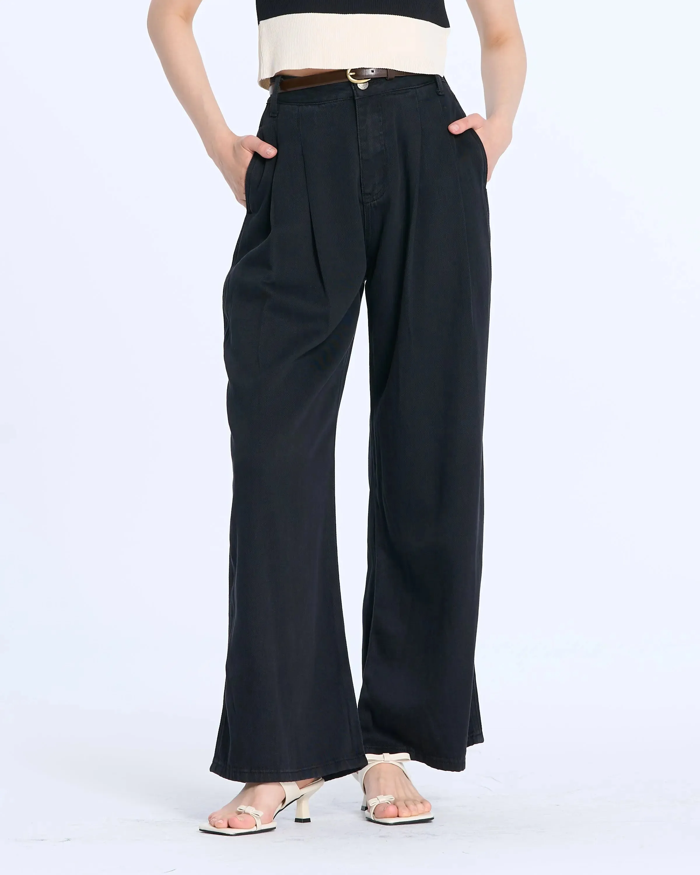 YZ6236 Wide Leg Soft Denim Pants