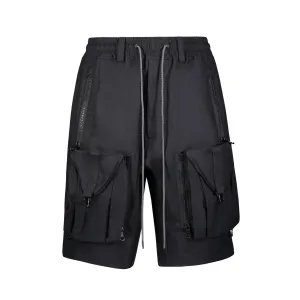 ZIPOFF CARGO SHORTS BLACK